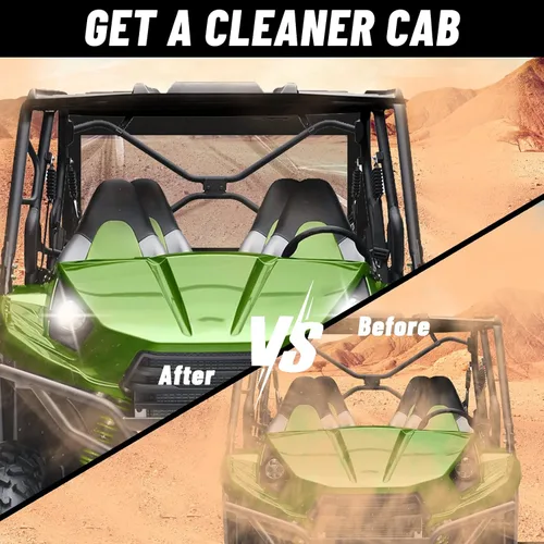 Miniatura 4 de StarknightMT TERYX - Ventana trasera suave, panel de polvo trasero compatible con KAWASAKI TERYX 4 800 2013-2025 a prueba de polvo a prueba