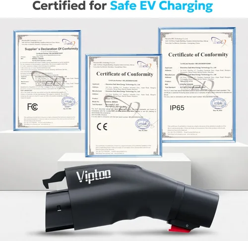 Miniatura 7 de Adaptador para cargador Tesla a J1772 EV [solo a J1772], convertidor de hasta 60 amperios 250 V CA con bloqueo de seguridad de presión, compatible