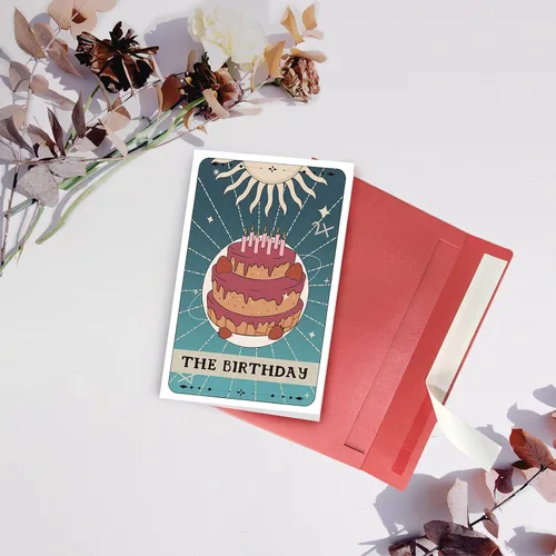 Miniatura 6 de SuperShunhu Tarjeta de cumpleaños con temática de tarot, tarjeta de bruja, regalo temático mágico, tarjeta de felicitación de cumpleaños, tarjeta