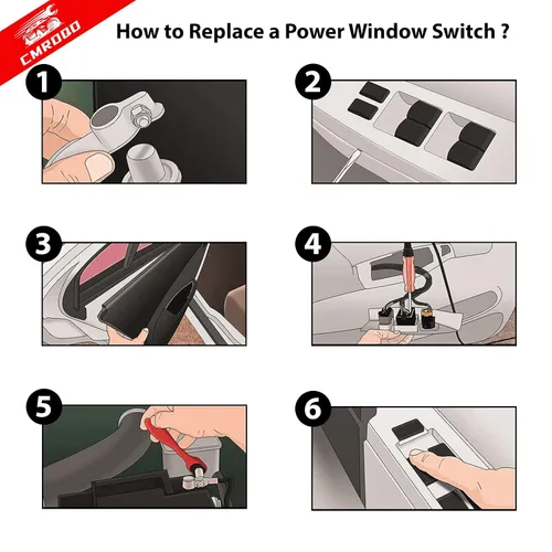 Miniatura 7 de Interruptor de bloqueo de puerta de ventana eléctrica del lado del conductor compatible con Nissan Altima Pathfinder Leaf Sentra Rogue 2013-2018