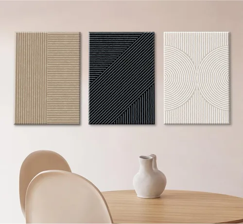 Miniatura 175 de Imágenes abstractas modernas para pared, arte de pared bohemio y neutro, arte de pared de línea minimalista, arte de pared beige, negro y marrón