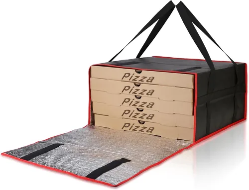 Miniatura 14 de Bodaon Bolsas de pizza para entrega, bolsa de entrega de pizza aislada para conductores de entrega, 20 x 20 x 6 pulgadas, bolsas calentadoras