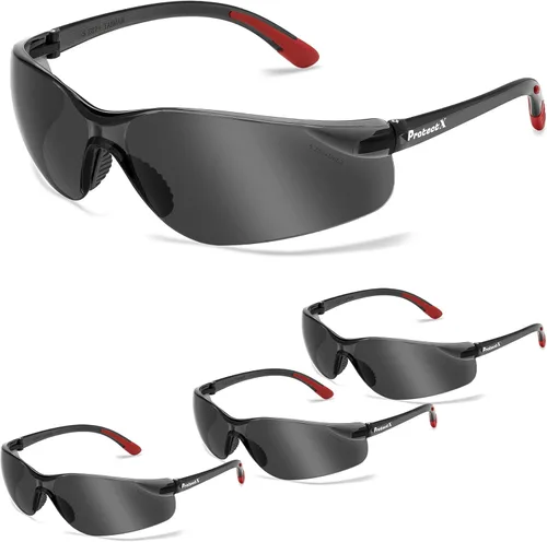 Miniatura 33 de ProtectX Gafas de seguridad para hombres y mujeres, lentes de sol de seguridad con lentes antivaho resistentes a los arañazos, agarres Skywalker