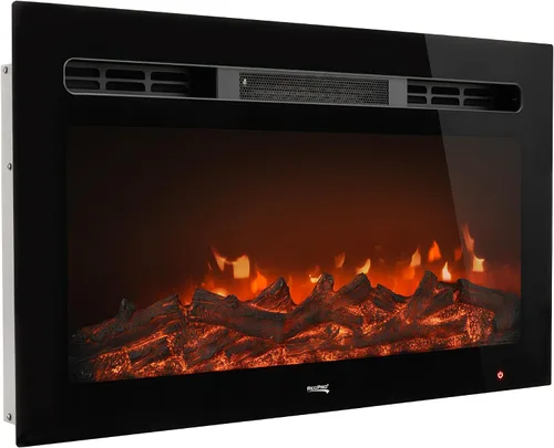 Miniatura 12 de RecPro Chimenea de RV Chimenea eléctrica empotrada Vidrio con vista de tronco Incluye control remoto (26 pulgadas de ancho)