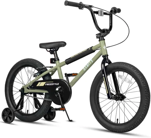 Miniatura 11 de cubsala Bicicleta para niños de 12, 14, 16, 18 pulgadas, estilo BMX, con ruedas de entrenamiento, freno para niños de 2 a 10 años, varios