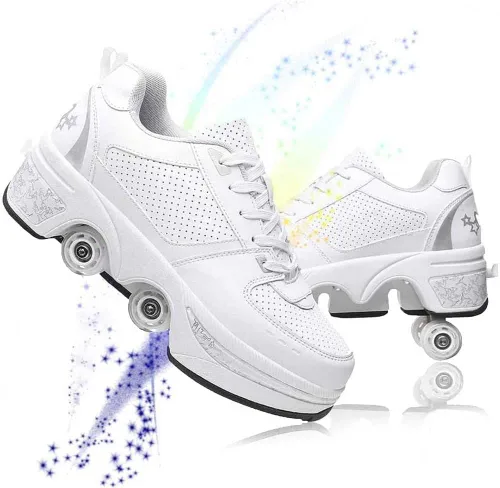 Miniatura 10 de Patines multifuncionales Zapatos de Deformación Automáticos Zapatos de Patinaje Masculino y Femenino Zapatos de Patinaje 2 en 1 Patines de Polea