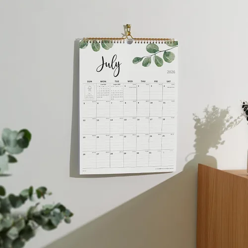 Miniatura 3 de Calendario mensual de pared 2026, desde julio de 2026 a diciembre de 2027, 12 x 15 pulgadas, encuadernación de doble alambre, perfecto