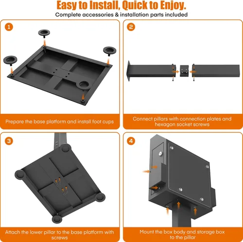 Miniatura 6 de Caja de sugerencias con soporte, cajas de donación negras para recaudación de fondos, urna de metal resistente con cerradura y llaves, ideal
