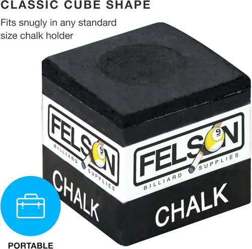 Miniatura 3 de Felson - Cubos de tiza para billar Accesorios de mesa de billar Tiza para taco de piscina y caja de almacenamiento