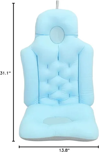 Miniatura 10 de Cojín de baño de cuerpo completo, suave y plegable, para reposacabezas y espalda, cojín de baño de cuerpo completo, almohadas de baño para soporte