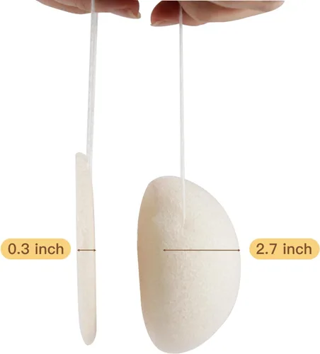 Miniatura 4 de Konjac - Juego de esponjas faciales orgánicas exfoliantes, exfoliantes faciales suaves diarios, cuidado de la piel, esponja limpiadora corporal