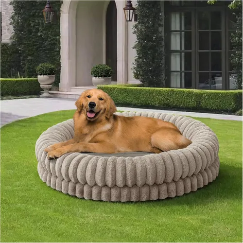 Miniatura 13 de BALANCE Cama de lujo para perros en forma de dona, camas redondas de 23 pulgadas para perros pequeños, lavable, cama ortopédica calmante