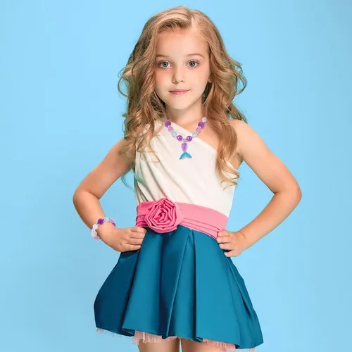 Miniatura 36 de Sumind 6 juegos de joyas para niñas pequeñas, collar de cuentas y pulsera para disfraz, joyas, regalos de princesa para fiestas (estilo mágico)