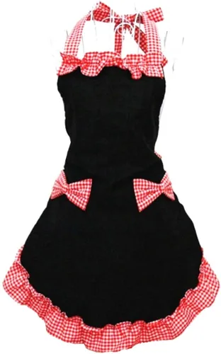 Miniatura 2 de Hyzrz Delantales lindos, adorables, de estilo retro, vintage, coquetos para mujeres y niñas, de cocina, con bolsillos, para el Día de las Madres