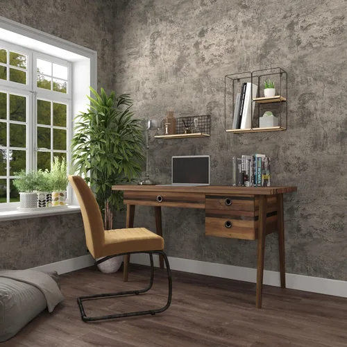 Miniatura 9 de JSEVEM Papel tapiz de hormigón marrón claro gris grueso de 16"×118" pulgadas, despegar y pegar, papel de contacto de hormigón gris topo industrial