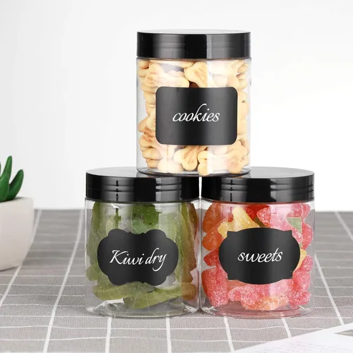 Miniatura 8 de Dabacc Tarros de plástico de 8 onzas con tapas, paquete de 24 recipientes de plástico transparente para almacenamiento de alimentos de cocina