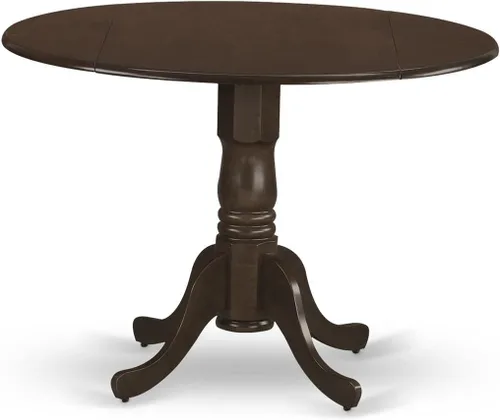 Miniatura 2 de East West Furniture DLLY3-ESP-LC - Juego de mesa de cocina de 3 piezas para espacios pequeños, contiene una mesa de comedor redonda con gotas y 2