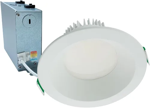 HALO LCR - Lámpara de techo empotrable LED de 8 pulgadas, 50 W regulable con 6 CCT seleccionables 2700K-6500K, 5000 lúmenes, ubicación húmeda,