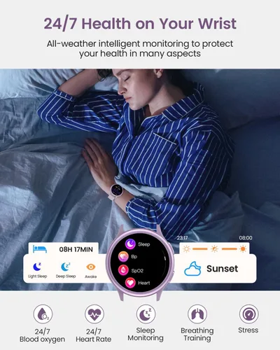 Miniatura 2 de Relojes inteligentes para mujeres y hombres (respuesta/hacer llamadas), reloj inteligente impermeable para Android y iPhone, reloj inteligente
