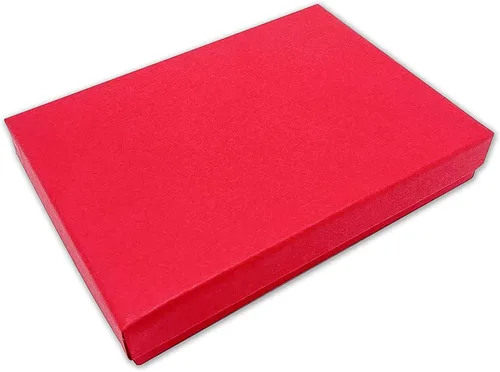 Miniatura 20 de TheDisplayGuys - Paquete de 25 cajas de cartón rellenas de algodón #33 para joyas, color rojo mate (3.5 x 3.5 x 1.0 pulgadas), para envío