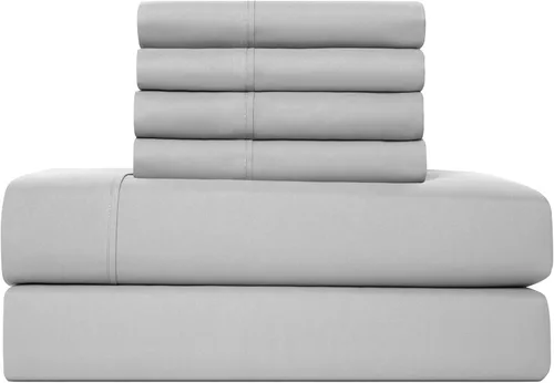 Miniatura 17 de Juego de sábanas tamaño individual XL de 4 piezas con 2 fundas de almohada envolventes, sábanas de microfibra suave de bolsillo profundo