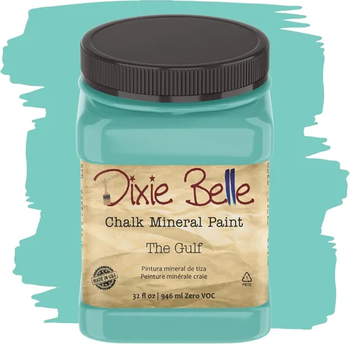 Miniatura 116 de Dixie Belle Paint Company - Pintura con acabado de tiza para muebles, color negro (Caviar), 1 galón, 128 fl oz, pintura mineral color rosa intenso