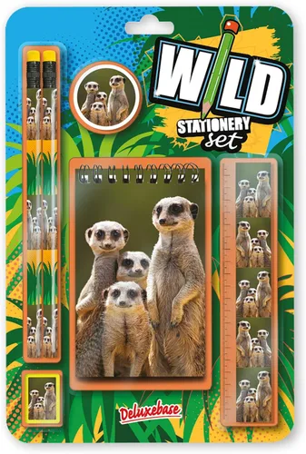 Miniatura 24 de Deluxebase Wild Stationery Set - Tigre blanco de animales de papelería con 2 lápices, borrador, sacapuntas, regla y lindo cuaderno. Suministros