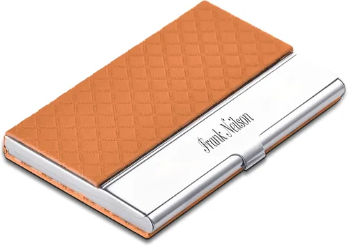 Miniatura 4 de Caramel Sweet Life 6 colores personalizados de acero inoxidable tarjeta de crédito titular de la caja grabado con texto personalizado (negro)
