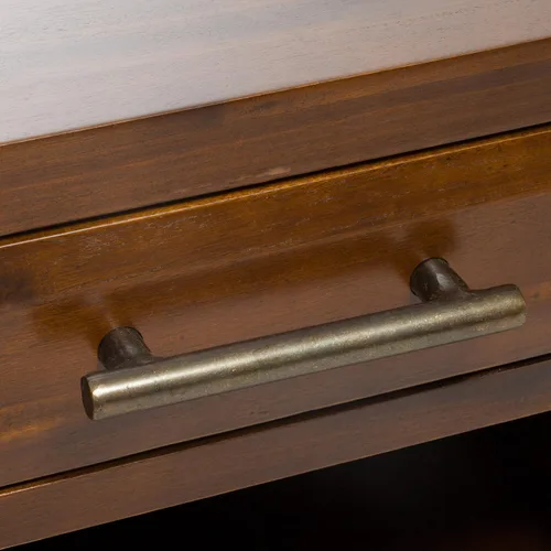 Miniatura 9 de GLENDORA rústico acacia de grano natural baúl de madera Mesita de noche