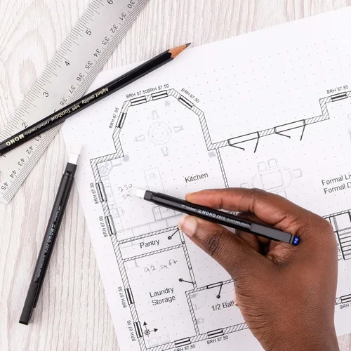 Miniatura 6 de Tombow MONO paquete económico de borrador cero, rectángulo, 1 paquete de 0,09 pulg., Blanco