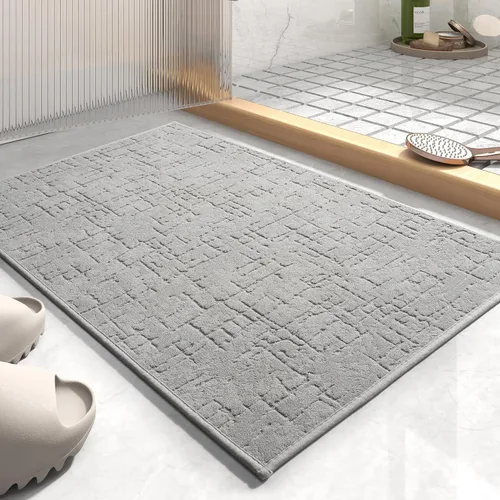 Miniatura 8 de AMOAMI - Tapete de baño - Tapetes de piso de baño absorbentes de secado rápido - Tapetes de baño lavables con respaldo de goma para alfombras