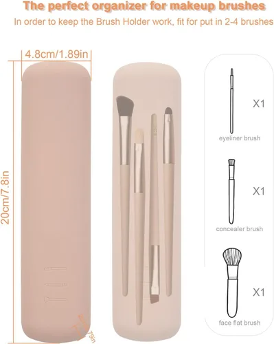 Miniatura 4 de FERYES Soporte para brochas de maquillaje de viaje, Negro, L, Simplicidad