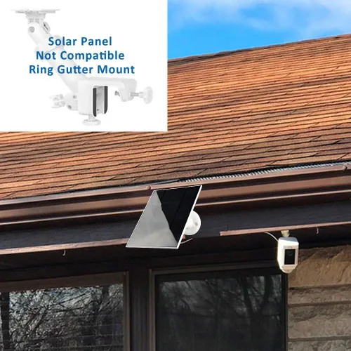 Miniatura 6 de Panel solar de 4 W para cámaras de exterior de anillo, 1 paquete de panel solar compatible con todas las nuevas baterías de cámara para exteriores