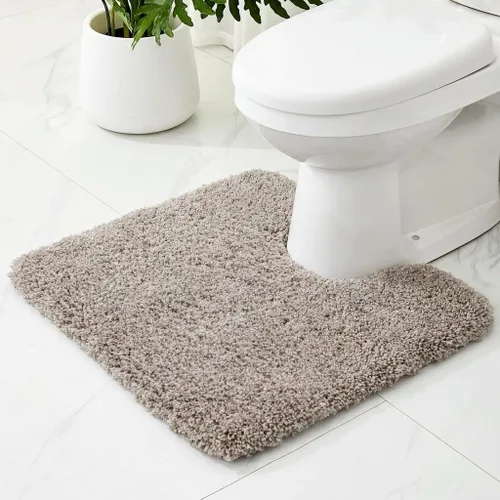 Miniatura 47 de Alfombras de baño antideslizantes, lavables, ultra gruesas, suaves, de microfibra absorbente, de látex de espuma de alta densidad, con respaldo Beige