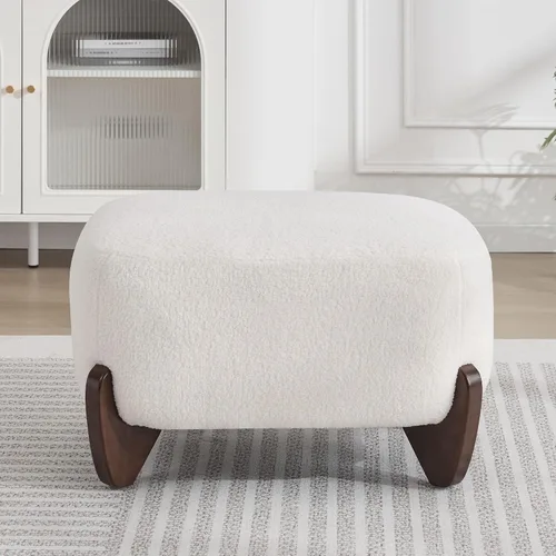 Miniatura 14 de Sofá Sherpa Boucle Moderno Tipo Nube de 3 Plazas de 87", Sofá con Patas de Madera Maciza, Asiento Extra Profundo de 25", Cómodo Sofá Tapizado
