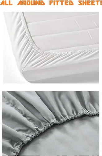 Miniatura 3 de Elegant Comfort - Juego de sábanas de microfibra de 1500 hilos de calidad hotelera prémium de 4 piezas - Resistente a arrugas, sábana bajera Verde