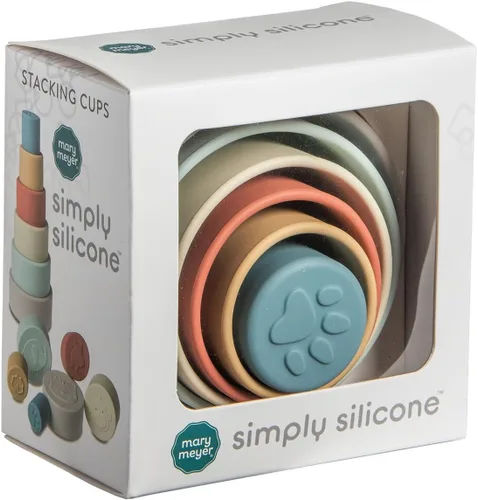 Miniatura 2 de Mary Meyer Vasos apilables de silicona para bebés y niños pequeños, regalos preescolares de 6 meses, 11 pulgadas, animales