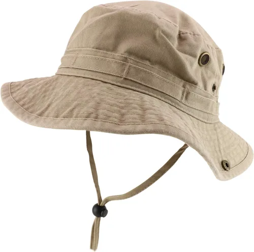 Miniatura 5 de Armycrew Sombrero de caza de cubo lavado de sarga de algodón con correa de barbilla