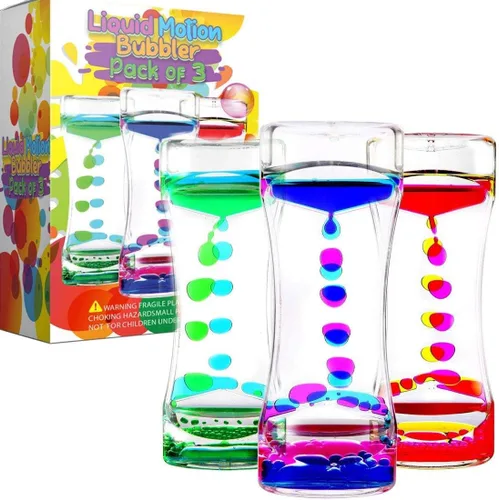 Miniatura 7 de Liquid Motion Bubbler - Temporizador sensorial, 2 minutos, gran juguete sensorial calmante de burbujas para niños con autismo, TDAH, ansiedad