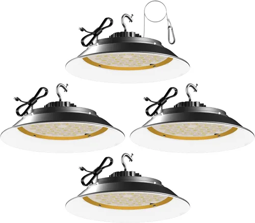 Miniatura 8 de Lightdot Smart 200W LED High Bay Light 30000lm UFO High Bay Shop Light, AC100-277V 5000K Luz de día con enchufe para granero/garaje de 22-32 pies