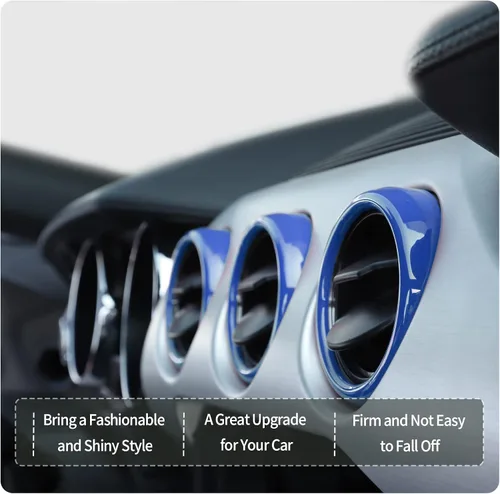 Miniatura 5 de RT-TCZ Anillo de cubierta de ventilación de salida de aire acondicionado para consola central, accesorios interiores para Ford Mustang 2015-2022, 3