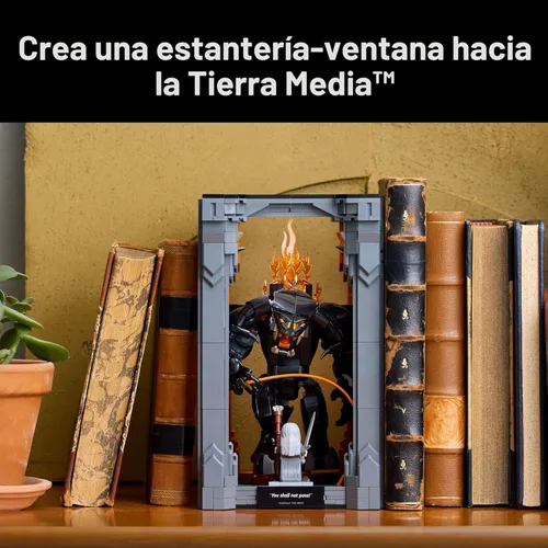 Miniatura 4 de LEGO Icons The Lord of the Rings: Balrog Book Nook Kit - Kit de construcción de manualidades DIY para adultos, 18+ - Minifigura coleccionable