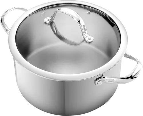 Miniatura 4 de Cooks Standard Olla de acero inoxidable de 6 cuartos con tapa y olla clásica de acero inoxidable de 8 cuartos de galón con tapa, 8 cuartos de galón