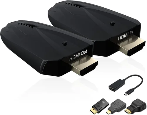Transmisor y receptor HDMI inalámbrico 4K, rango de 500 pies/150M, Plug and Play 2.4G/5G Kit de extensor HDMI inalámbrico para transmisión de video