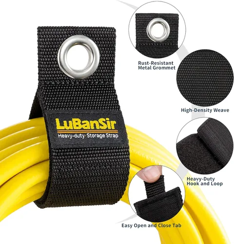 Miniatura 3 de LuBanSir Paquete de 9 soportes para cables de extensión, correa de almacenamiento de cable de extensión de 17 pulgadas para organización