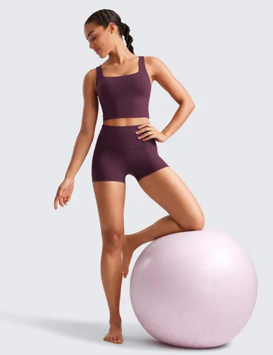 Miniatura 34 de CRZ YOGA Butterluxe - Pantalones cortos de ciclismo de cintura alta para mujer, 2.5 pulgadas, yoga, entrenamiento, elastano, correr, voleibol