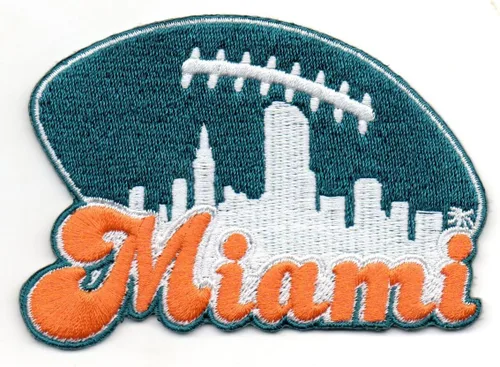 Smc Store - Parche bordado con logotipo de la Ciudad de Miami, para fanáticos del fútbol americano, parche bordado para coser