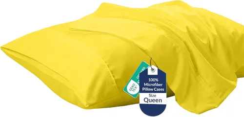 Miniatura 27 de Royale Linens Juego de 2 fundas de almohada Queen – Fundas de almohada de cama – 20 x 30 pulgadas – Fundas de almohada negras – 1800 microfibra