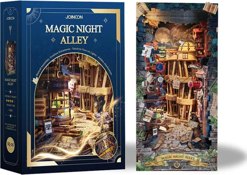 Miniatura 14 de Kit de manualidades para rincón de lectura DIY para adultos y adolescentes, rompecabezas de madera 3D en miniatura, kit de casa de muñecas