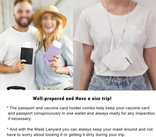 Miniatura 8 de labato Soporte para pasaporte para mujer, cartera de pasaporte, organizador de documentos de viaje, accesorios de crucero impermeables